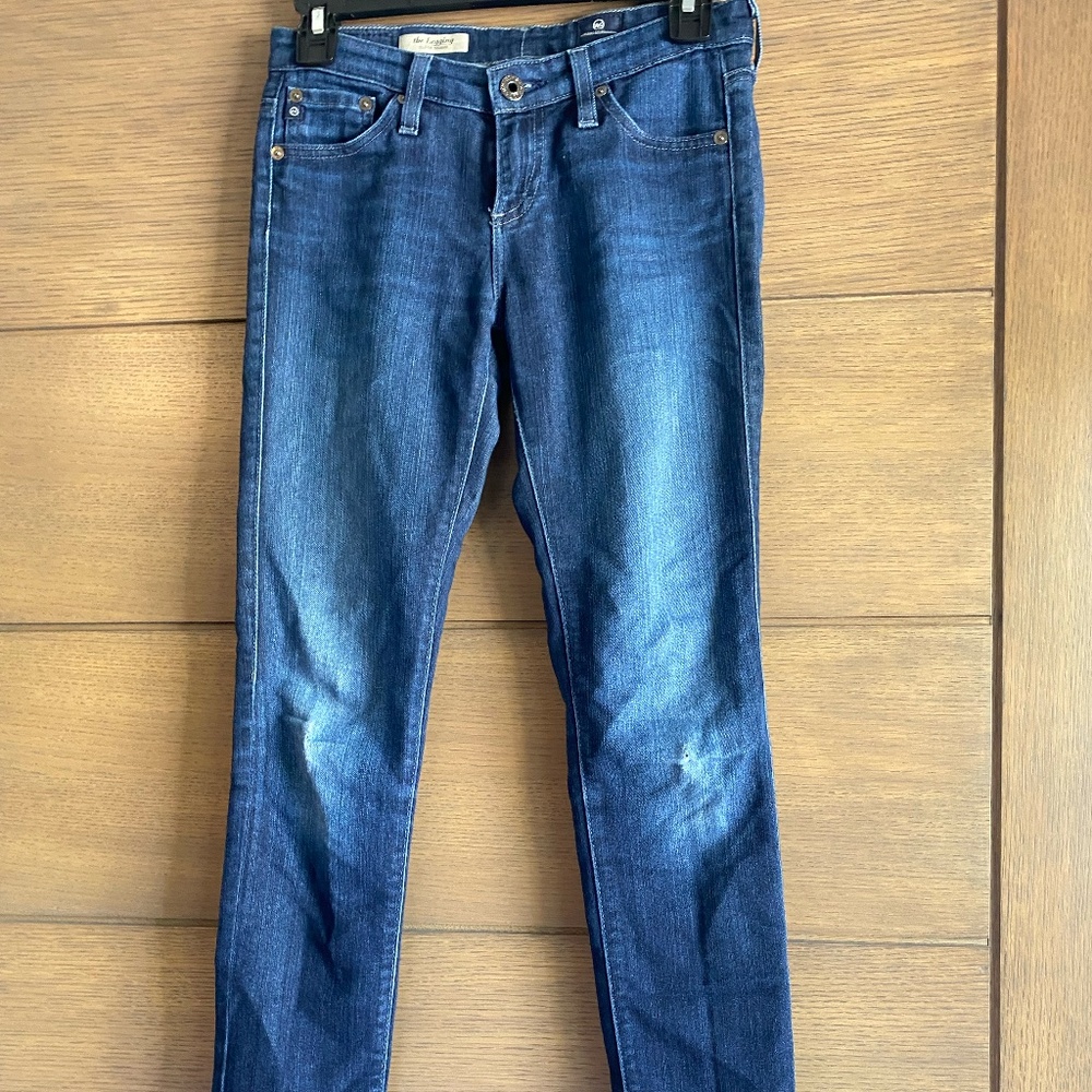 AG The Legging Super Skinny Jeans Distressed Blue Size 25R